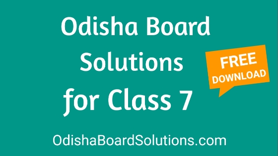 Odisha Board Solutions for Class 7