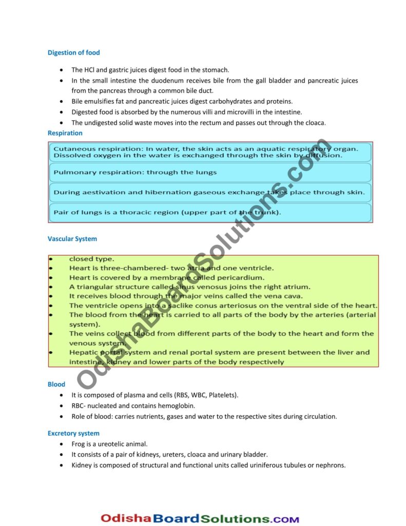 CHSE Odisha Class 11 Biology Chapter 7 Notes - Odisha Board Solutions.com