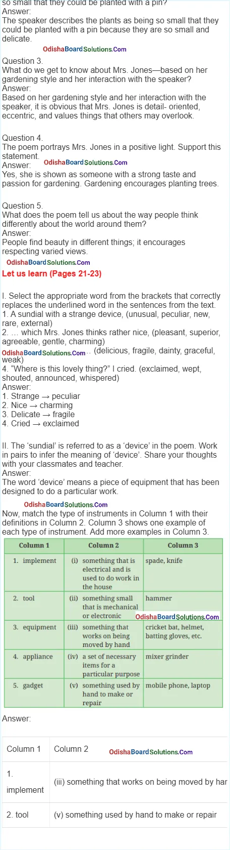 A Concrete Example Question Answer Odisha Board