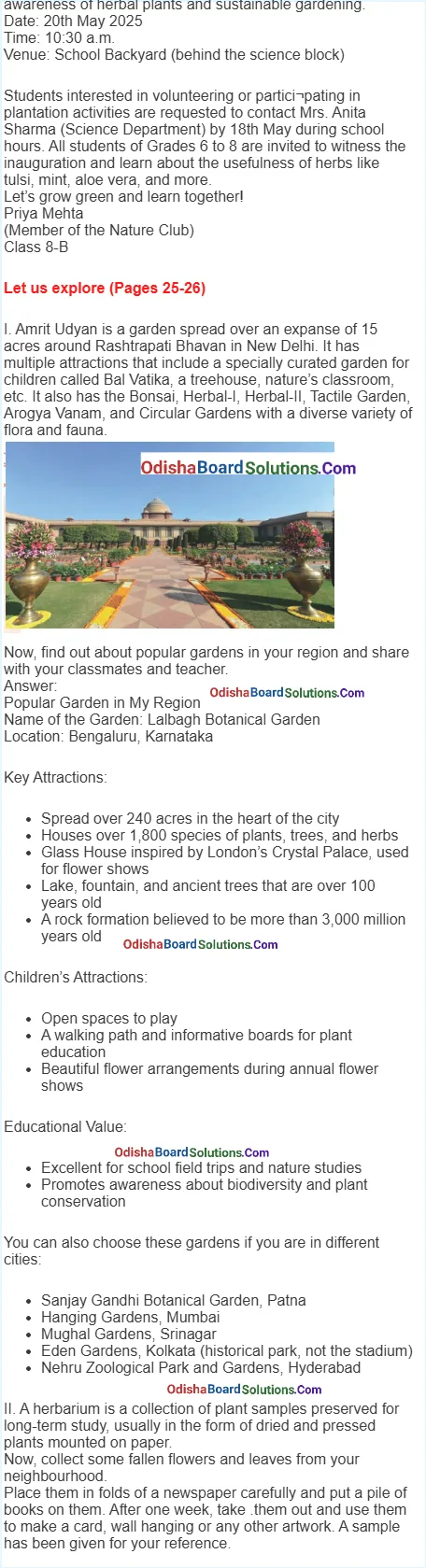 Class 8 English Jasmine A Concrete Example Question Answer