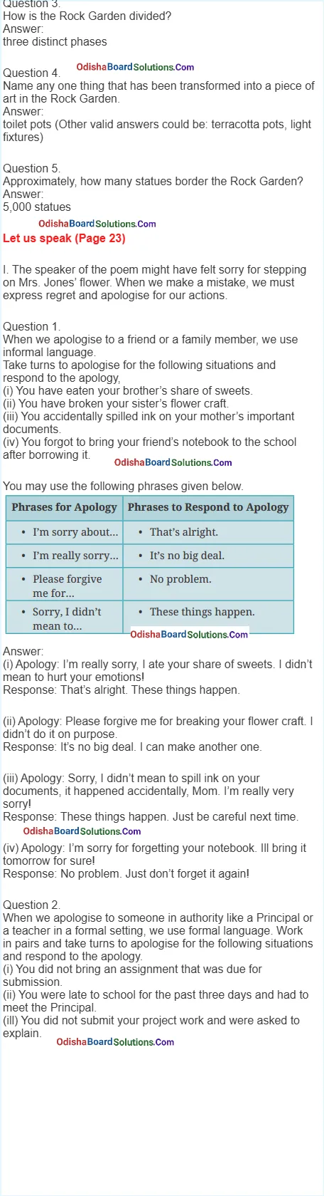 Odia Medium Class 8 English A Concrete Example Question Answer