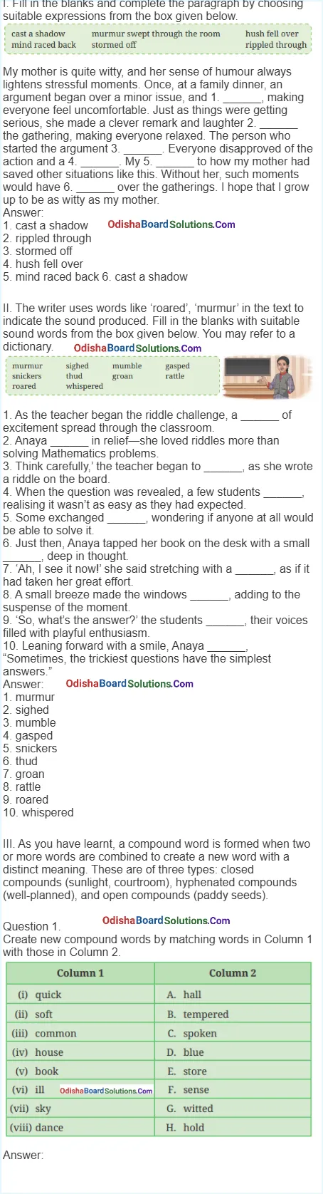 A Concrete Example Question Answer Odisha Board