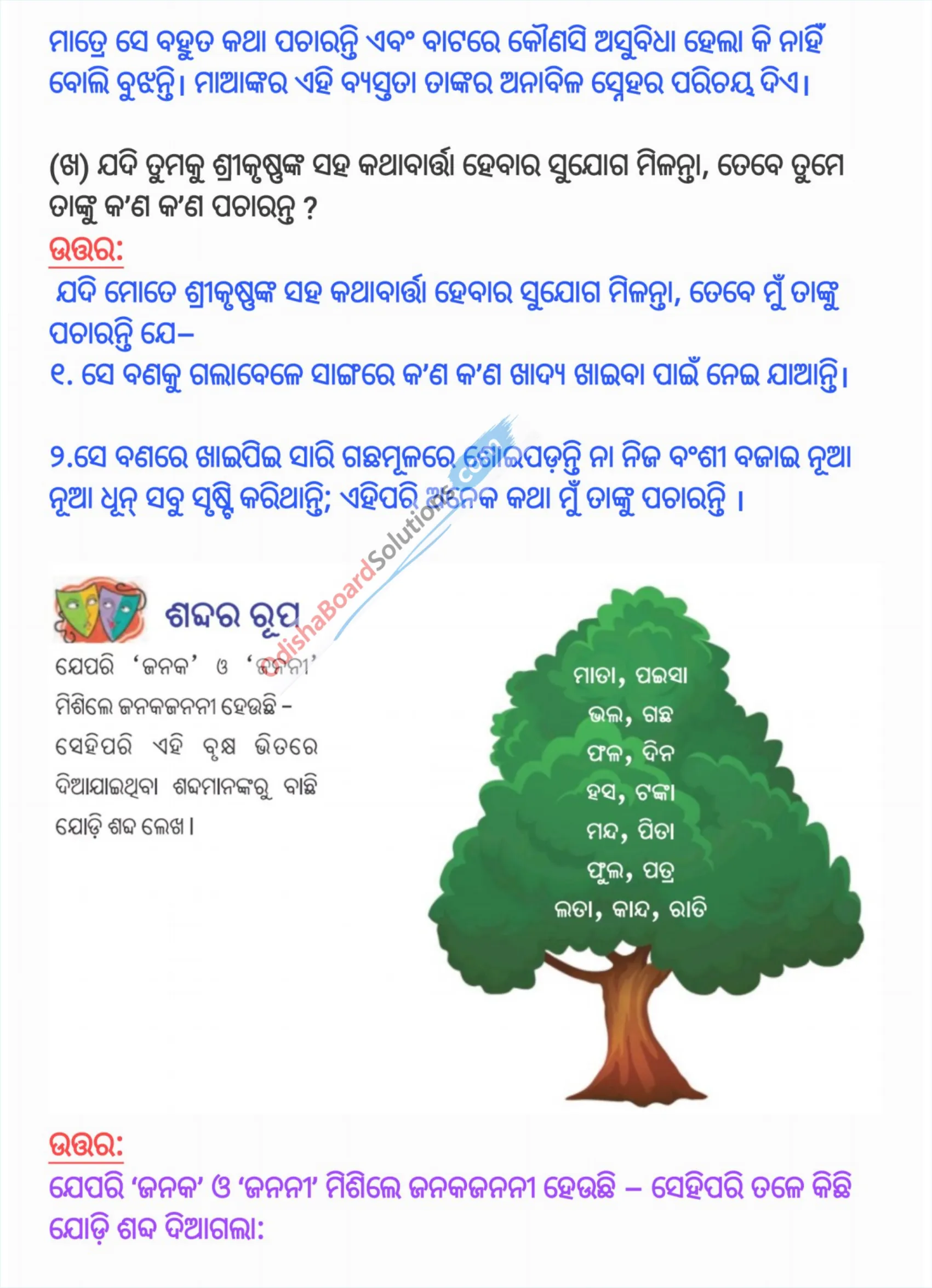 Odisha Board Class 7 Odia Chapter 1 Question Answer