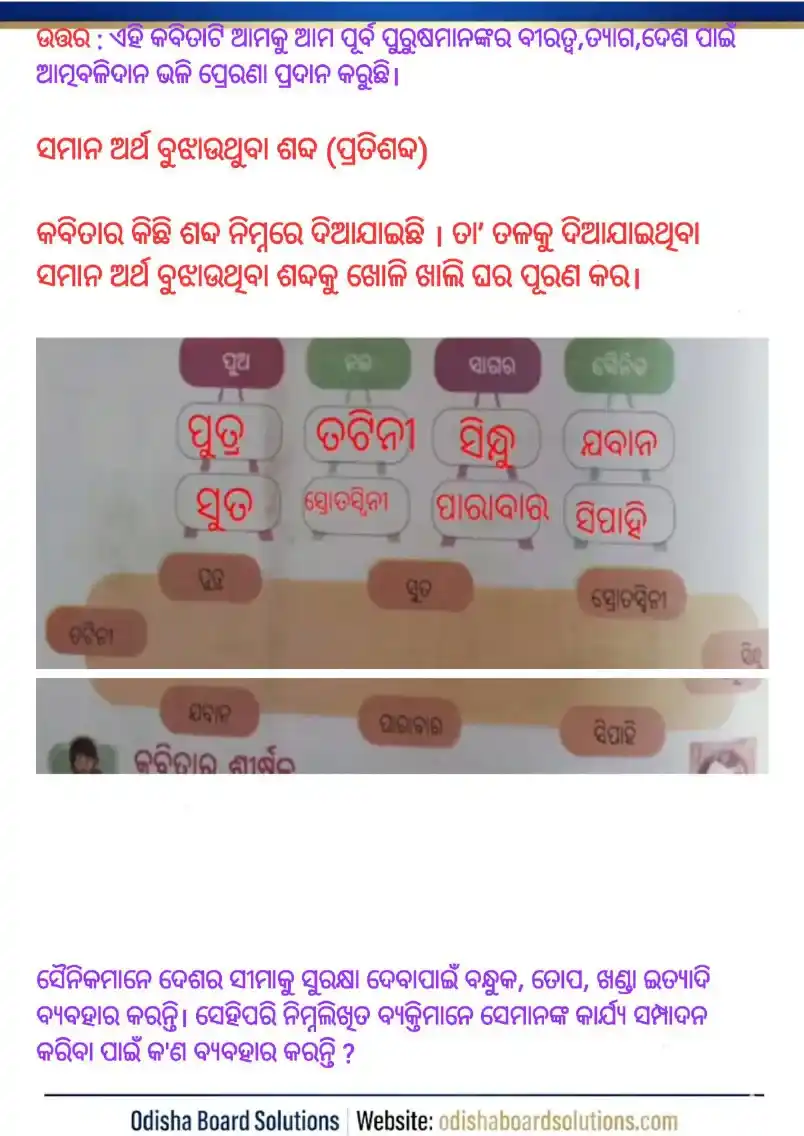 Class 8 Sahitya Surabhi Asa Utkaliya Question Answer