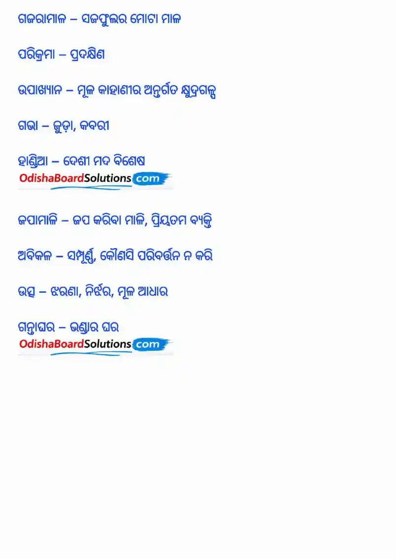 Odisha Board Class 8 Odia Sahitya Surabhi Chapter 4 Notes - Damkach